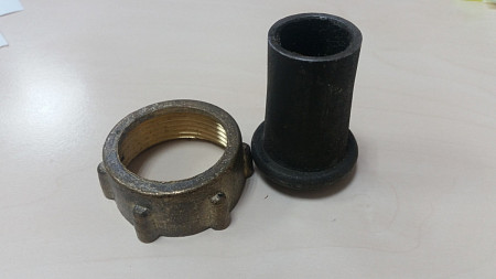 Адаптер, гайка 1¼"DN32, штуцер ДУ-25 под сварку (1шт) 